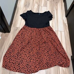 Black and Brown Polka Dot Dress